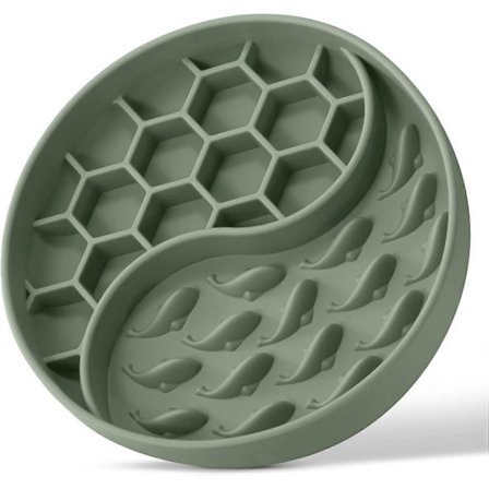 Slow Feeder Dog Bowl, Silicone Pet Food Bowls with Suction Cups, Non-Slip Dog Food Bowls Slow Down Pet's Eating Speed