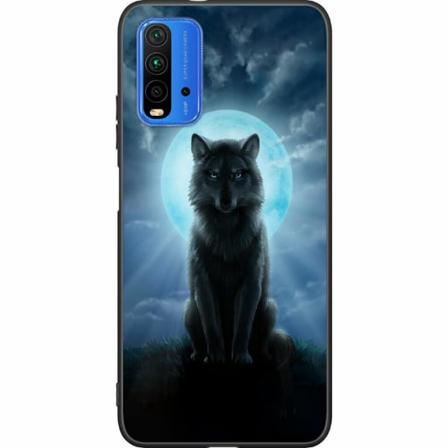 Xiaomi Redmi 9t Svart Skal Wolf In The Dark