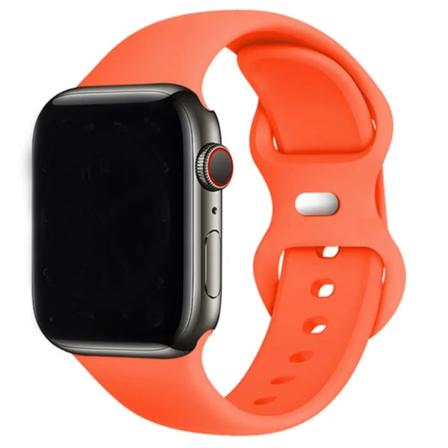 Silikonrem för Apple Watch Band 44mm 40mm 45mm 42-38-41mm original 1:1 armband iwatch series 8 7 se 3 4 5 6 9 ultra 2 49mm 2 Apricot 38mm-40mm-41mm S-