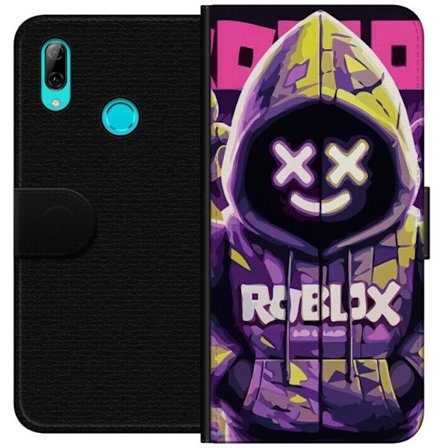 Yhteensopiva Lompakkokotelo Huawei Huawei P smart 2019 Värikäs Roblox-inspiroima hupparihahmo neoneilla ja maskilla, digitaalinen peli-illustraatio