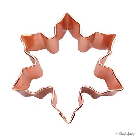 CACAS Pepperkakeform Snøfnugg i Kobber