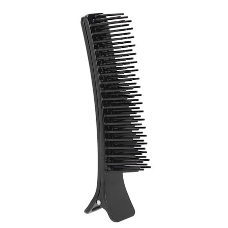 1 stk. Lange Hårklemmer Hårstyling Sektion Frisør Antiskrid Hårtilbehør til Salon (Sort)