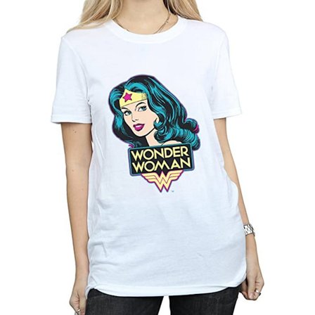 Wonder Woman Dam T-shirt i bomull för kvinnor/damer, M, vit