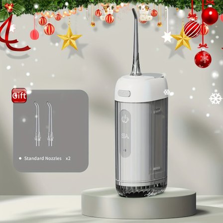 Vannfloss - Trådløs Oppladbar Tannspyler Med 3 Moduser, Inntrekkbar Tank Og Kraftig Batterilevetid For Hjemme Og Reise Tannpleie, Braces (FMY)