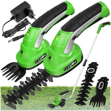 Batteridriven häcksax och grässax, 2-i-1 trädgårdsverktyg