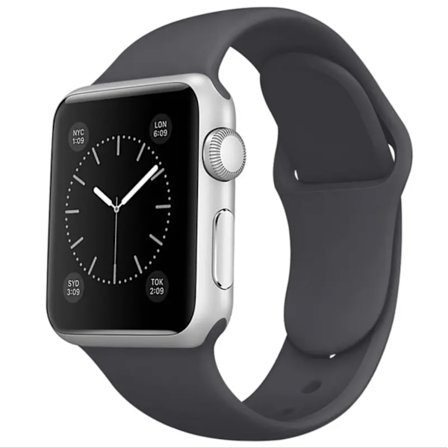 Silikonearmbånd Glat & Behagelig pasform Til Apple Watch 38mm/40mm/41mm - Mørkegrå