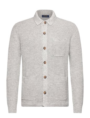 Polo Ralph Lauren Textured Cotton Cardigan - Grey - M