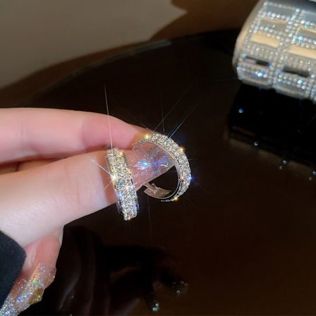 2 Par Lymphvity Magnet Øreringe med Diamantbesætning