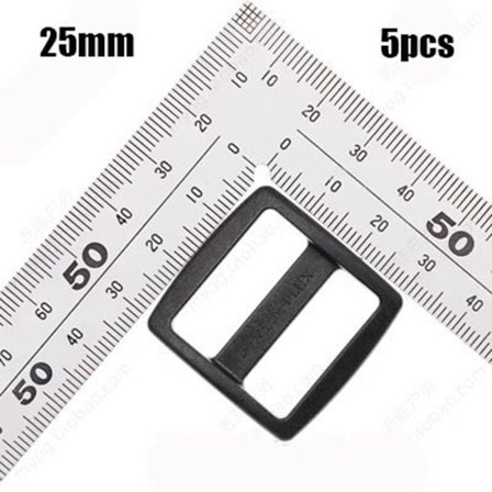 5 stk Webbing stropp Spenne Glidefeste 25MM