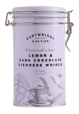 Cartwright & Butler Lemon Dark Chocolate Viennese Whirls I Plåtburk Skafferi torrvaror Flerfärgad 200G