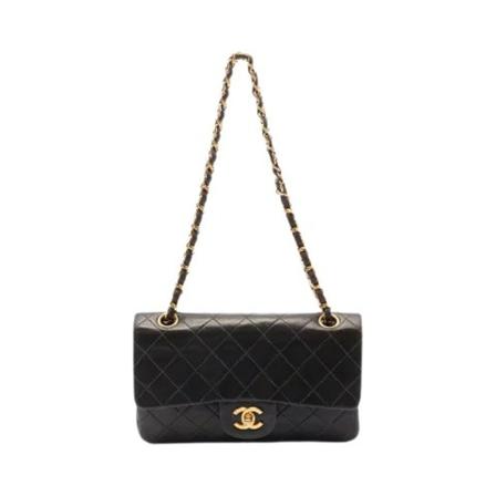 Chanel Vintage Pre-owned Shoulder Väska svart, Dam Vintage Väskor, Dam, Storlek: ONE SIZE