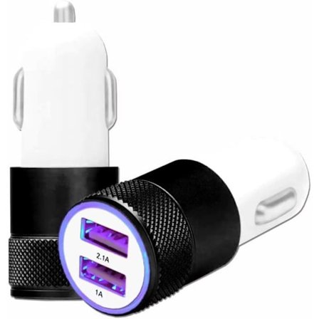 USB Cigarette Lighter Laddare - PH26 - Dubbelport - Ultra Snabb - 12/24V - Kompatibel med Motorola Edge 50 Neo