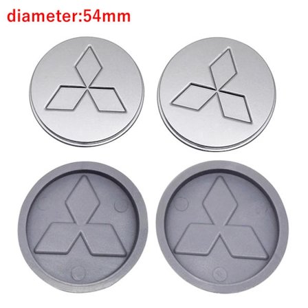 4 stk./sett Bilhjul Senter Nav Caps Deksel For Mitsubishi ASX Ralliart Outlander Lancer Pajero Eclipse Galant Navkapsler Tilbehør