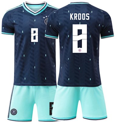 2025–2026 Tyskland VM Bortedrakt Barn Voksen Fotballdrakt Sett Nr.13 Müller Nr.8 Kroos Nr.7 Havertz