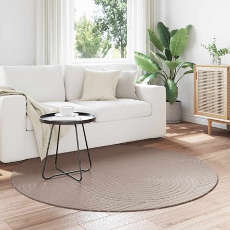Områdesmattor Rund Beige Ø 200 CM
