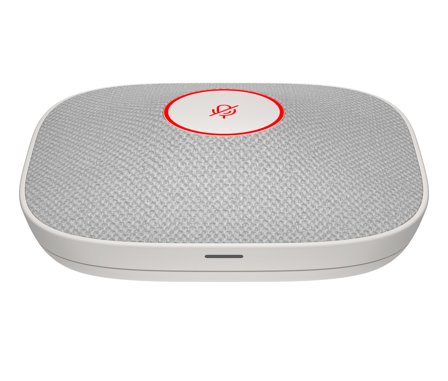 HP POLY STUDIO A2 WHITE TABLE MICROPHONE W/ MOUNTING PLATE I/O SPKR