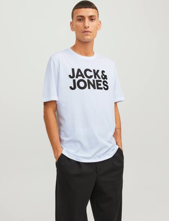 Jack & Jones Jjecorp Logo Tee Ss O-Neck Noos - White - XL