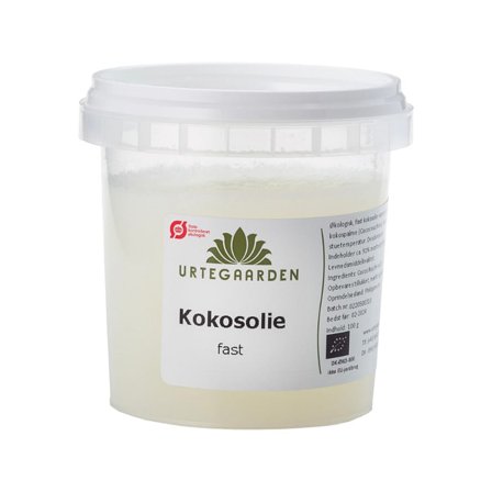 Urtegaarden Fast Kokosolie Ø 100 g, Helse & Madvarer, Olier & Eddike, Kokosolie