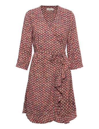 Crtiah Wrap Dress - Zally Fit Brown Cream