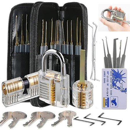 Låsesmed Treningslåssett 30 stk Transparent Lås For Låseplukkøving For Nybegynnere