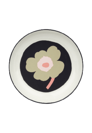 Marimekko Unikko Deep Plate 20,5cm Serveringstillbehör Unisex Grå 20,5
