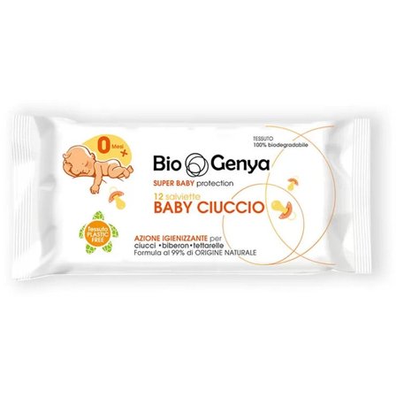 Biogenya Baby Ciuccio Salviette 12 Pezzi