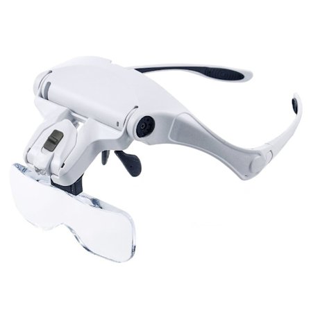 Forstørrelsesglas med 2 LED - Belyste forstørrelsesglas til læsning, alt præcisionsarbejde, reparationer, syning, smykker, ure og håndværk - 5 