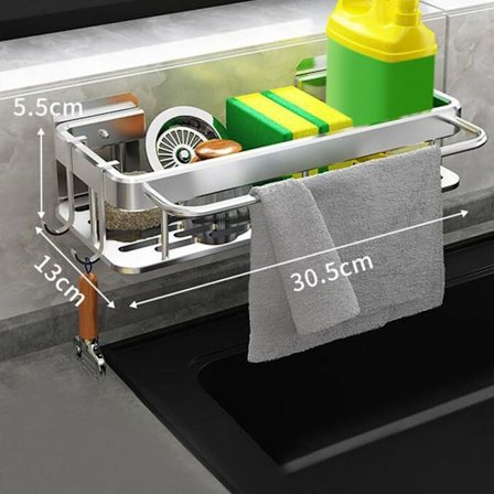 Diskbänkshållare Diskbänk Avloppsställ SILVER MED STÅNG SILVER MED STÅNG