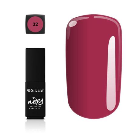 Silcare - Flexy - Hybrid Gel - Color: 32 - 4,5 Gram Vin, Röd