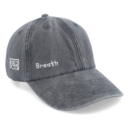 Fair - Svart unconstructed Keps - Breath Side Logo Washed Black Dad Cap @ Hatstore