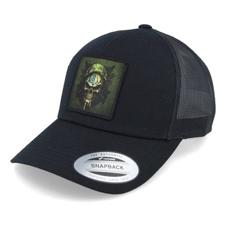 Iconic - Schwarz trucker Cap - Army Skull Patch Black A-frame Trucker @ Hatstore