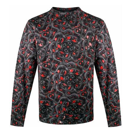 Marcelo Burlon, Sweater Allover Snake Grijs, Heren, Maat:M,Katoen