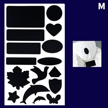 Itseliimautuva musta laastari untuvatakkihousujen kankaan korjaukseen Wa M