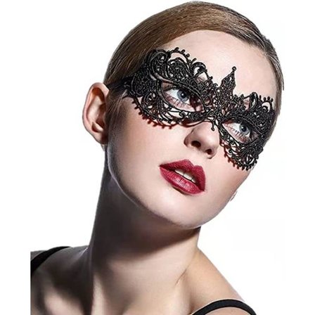 Metallmaske Ulvemaske Kvinne Metallmaske Festmaske Maskerade Festutstyr,Erotisk Maske Blonder Blindfold