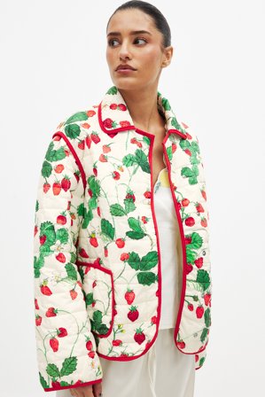 Handpicked x NA-KD Fodrad jacka med tryckdetalj - Quiltade Jackor - Multicolor - EU 32