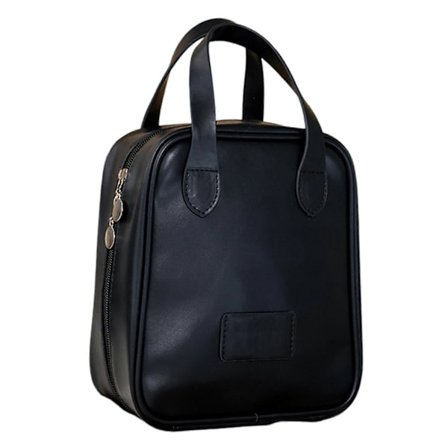 Hængende Rejse Kosmetiktaske Stor Kapacitet Makeup Taske med Rumdeler Kunstlæder Vandtæt Toilet Taske Lynlås Lukning Toilet Organiser