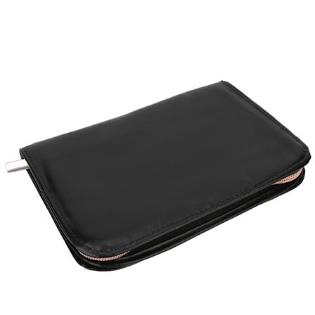 Profesjonell bærbar 12 lommer sminkebørsteveske kosmetisk børsteholder arrangør