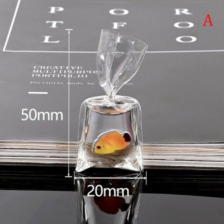 1 st Harts guldfisk berlocker liten fisk i vatten påse hänge