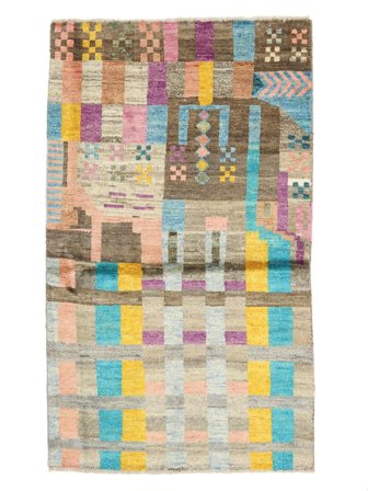 Mały Berber Colourful Dywan 89X147 Wełna