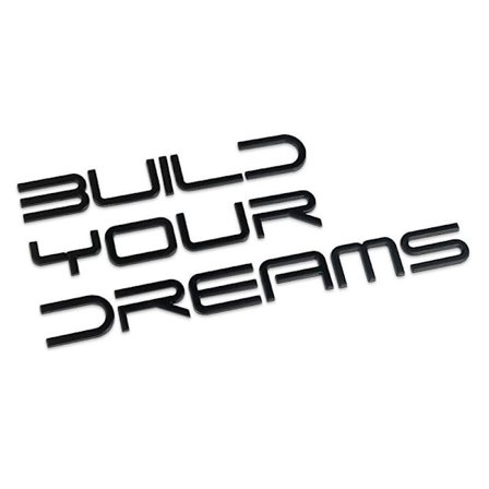 3D Metal Build Your Dreams Kirjainembleemi Auton Takaluukun Nimellinen Tarra Tarra Byd Seal Atto 3 4 Han Song Yuan Qin Tang T3 F3 (FMY)