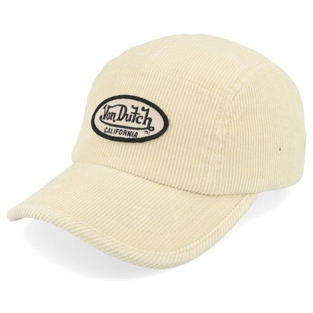 Von Dutch - Béžová 5panel Kšiltovka - Oval Patch Beige Velour 5-Panel @ Hatstore