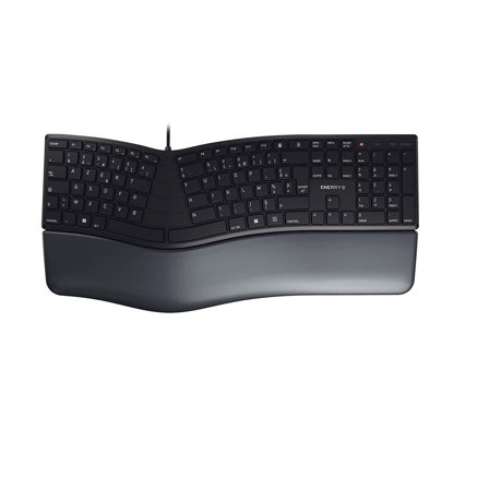 Cherry KC 4500 ERGO - tastatur - AZERTY - Fransk - svart Inn-enhet