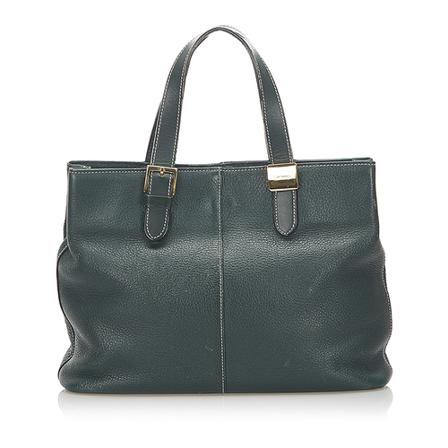 Burberry Vintage, Pre -owned Leather Handbag Groen, Dames, Maat:ONE Size