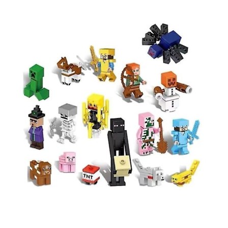 16-osainen Minecraft rakennuspalikkalelu