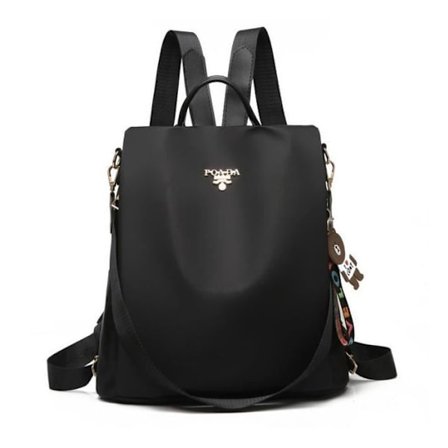 Sac a rygsæk MTOWSUC, rygsæk til kvinder, vandtæt, tyverisikker, sort