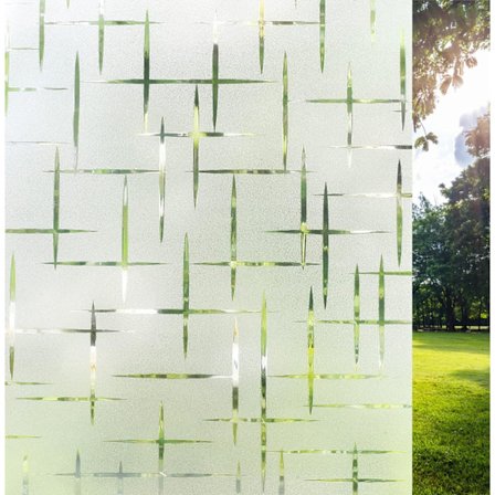 3D vindusfilm for personvern, frostet glassfilm for dører, ikke-klebende vindusklistremerke, statisk klistremerke frostet dekorativt 