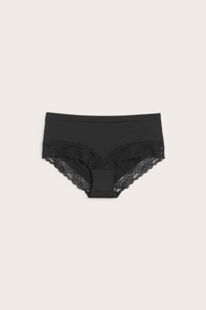 Kappahl | Hipstertruse med blonder | Svart