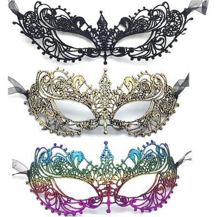 Spets Mardi Gras Maskerad Mask Halloween Party Festlig Venetiansk Mask