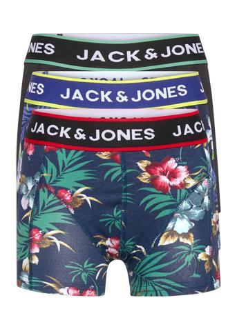 Jacflower Trunks 3 Pack. Jr Night & Underwear Underwear Underpants Multi/mönstrad Jack & J S