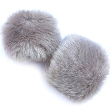 Dame Faux Fur Plysh Manchetter Handsker Hånd Arm Varmer Fluffy håndledsvarmere